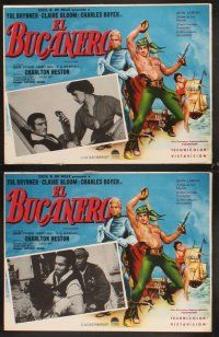 5g939 BUCCANEER 8 Mexican LC '58 Yul Brynner, Charlton Heston, directed by Anthony Quinn!