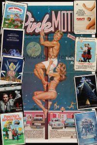 5h002 LOT OF 74 FOLDED ONE-SHEETS '64 - '90 Pink Motel, Porky's, Charlie Brown & many more!