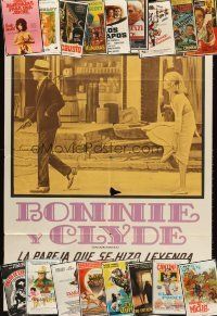 5h010 LOT OF 88 FOLDED ARGENTINEAN POSTERS '50s-90s Bonnie & Clyde, Disney & many more!