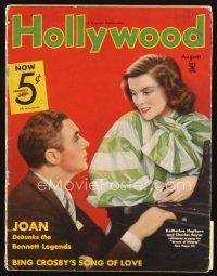 5h087 HOLLYWOOD magazine August 1935 Katharine Hepburn & Charles Boyer in Break of Hearts!