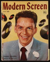 5h100 MODERN SCREEN magazine January 1947 Frank Sinatra, Man of the Year, by Nikolas Muray!