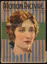 5h114 MOTION PICTURE magazine October 1920 artwork of Mildred Harris Chaplin by Leo Sielke Jr.!