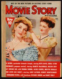 5h112 MOVIE STORY magazine November 1938 c/u of Bette Davis & Anita Louise in The Sisters!
