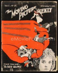 5h046 MOVING PICTURE WEEKLY exhibitor magazine Feb 8, 1919 2 Chaplin cartoons & see who he married