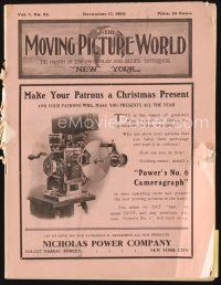 5h039 MOVING PICTURE WORLD exhibitor magazine December 17, 1910 cool ads from 100 year old movies!