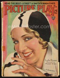5h066 PICTURE PLAY magazine November 1930 great art of smiling Leila Hyams by Modest Stein!