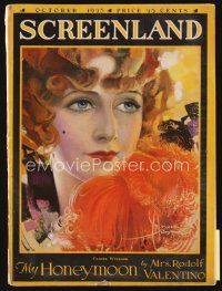 5h080 SCREENLAND magazine October 1923 wonderful art of Claire Windsor by Rolf Armstrong!