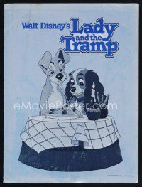 5h347 LADY & THE TRAMP pressbook R80 Walt Disney romantic canine dog classic cartoon!