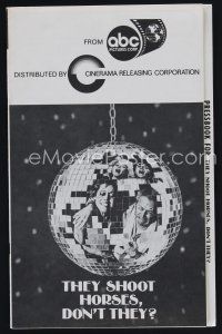 5h393 THEY SHOOT HORSES, DON'T THEY pressbook '70 Jane Fonda, Sydney Pollack, cool disco ball image!