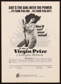 5h399 VIRGIN WITCH pressbook '72 she's the girl with the power to turn you on or turn you off!