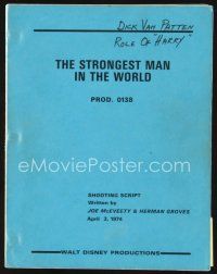 5h232 STRONGEST MAN IN THE WORLD shooting script April 3, 1974, screenplay by McEveety & Groves!