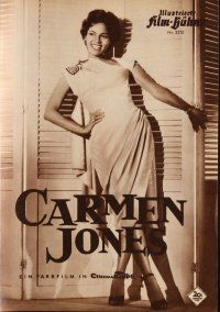 5h164 CARMEN JONES German program '56 different images of sexy Dorothy Dandridge & Harry Belafonte!