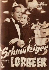 5h175 HARDER THEY FALL German program '56 Humphrey Bogart, Rod Steiger, different boxing images!