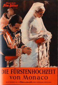 5h204 WEDDING IN MONACO German program '56 Principe Rainier III & Miss Grace Kelly, different!
