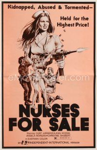 5h369 NURSES FOR SALE pressbook '76 kidnapped, abused & tormented, held for the highest price!
