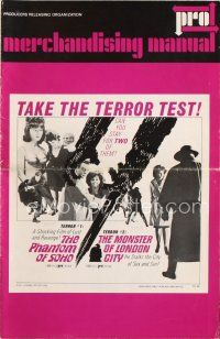 5h372 PHANTOM OF SOHO/MONSTER OF LONDON CITY pressbook '67 shocking German horror!