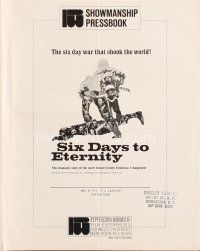 5h385 SIX DAYS TO ETERNITY pressbook '68 famous Israeli war that shook the world!