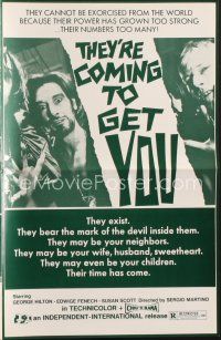 5h394 THEY'RE COMING TO GET YOU green style pressbook '75 they cannot be exorcised from the world!