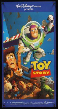 5j119 TOY STORY Aust daybill '95 Disney & Pixar cartoon, great image of Buzz, Woody & cast!