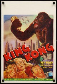 5j404 KING KONG Belgian R60s Fay Wray, Robert Armstrong, art of giant ape on the rampage!