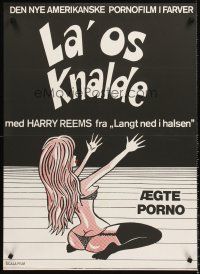 5j554 LA' OS KNALDE Danish '70s sexploitation, wild artwork of sexy girl in lingerie!