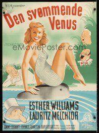 5j614 THIS TIME FOR KEEPS Danish '48 Xavier Cugat, art of sexiest swimmer Esther Williams!