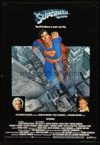 5j063 SUPERMAN English 1sh '78 comic book hero Christopher Reeve, Gene Hackman & Brando!