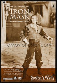 5j073 IRON MASK English double crown R99 best full-length portrait of Douglas Fairbanks, Sr!