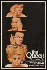 5j078 QUEEN English double crown '68 cross dressing Jack Doroshow transforming from man to woman!