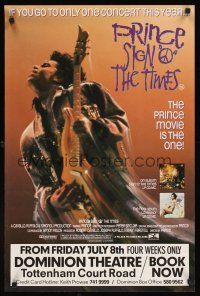 5j082 SIGN 'O' THE TIMES English double crown '87 rock & roll, great image of Prince with guitar!