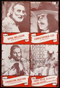 5j088 THREE MUSKETEERS English double crown '73 Chris Lee, Spike Milligan, Heston & Racquel Welch!