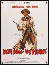 5j718 MY NAME IS NOBODY style A French 24x32 R1980s Il Mio nome e Nessuno, Casaro art of Henry Fonda!