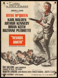 5j722 NEVADA SMITH French 23x32 '66 cool different image of Steve McQueen with rifle!