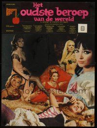 5j727 OLDEST PROFESSION French 23x32 '68 different image of Raquel Welch & 7 sexy co-stars!