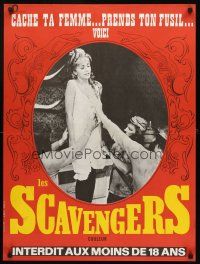 5j744 SCAVENGERS French 23x32 '68 Lee Frost directed, girl attacked in saloon bar!