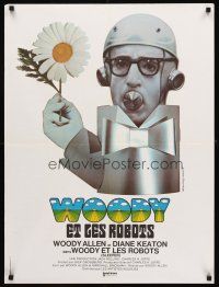 5j751 SLEEPER French 23x32 '74 Woody Allen, Diane Keaton, different wacky art by Bourduge!