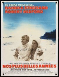 5j772 WAY WE WERE French 23x32 '73 Barbra Streisand & Robert Redford on the beach!