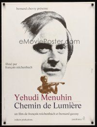 5j781 YEHUDI MENUHIN STORY French 23x32 '70 Francois Reichenbach, Ferracci art of violinist!