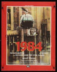 5j784 1984 French 15x21 '84 John Hurt, Suzanna Hamilton, from the novel by George Orwell!