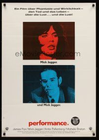 5j305 PERFORMANCE German '70 directed by Nicolas Roeg, wild images of Mick Jagger!
