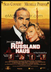 5j313 RUSSIA HOUSE German '91 great close-up of Sean Connery & Michelle Pfeiffer!