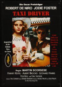 5j319 TAXI DRIVER German R82 Martin Scorsese directed classic, Jodie Foster & De Niro in cab!