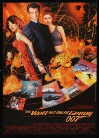 5j327 WORLD IS NOT ENOUGH black style German '99 Pierce Brosnan as Bond, Denise Richards, Marceau!
