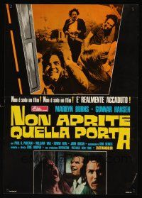 5j179 TEXAS CHAINSAW MASSACRE Italian photobusta '75 Tobe Hooper cult classic slasher horror!