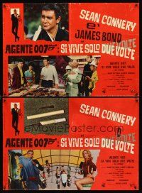 5j181 YOU ONLY LIVE TWICE 3 Italian photobustas '67 sexy Karin Dor, Sean Connery as James Bond!