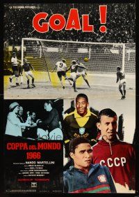 5j151 GOAL THE WORLD CUP 2 Italian lrg pbustas '67 football soccer documentary, Goal!