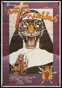 5j129 DARK HABITS Spanish '83 Pedro Almodovar's Entre Tinieblas, wild tiger nun art by Zulueta!