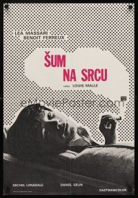 5j246 MURMUR OF THE HEART Yugoslavian '71 Louis Malle's Le Souffle Au Coeur, cool smoking design!