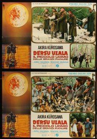 5j159 DERSU UZALA 8 Italian photobustas '76 Akira Kurosawa, Best Foreign Language Academy Award!