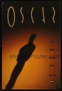 5k009 64TH ANNUAL ACADEMY AWARDS TV 1sh '92 cool shadowy image of Oscar!
